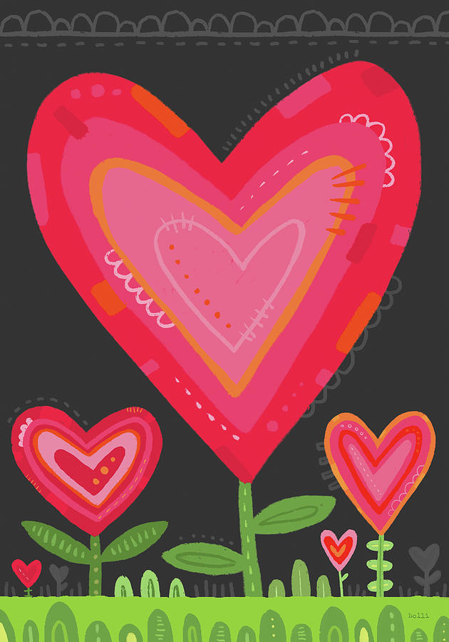 Valentines Day Digital Art - Chalky Love by Holli Conger