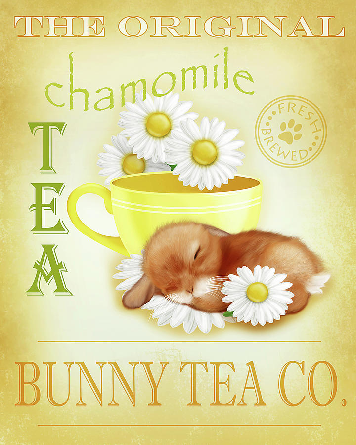 Animal Digital Art - Chamomile Tea Bunny by Melissa Dawn