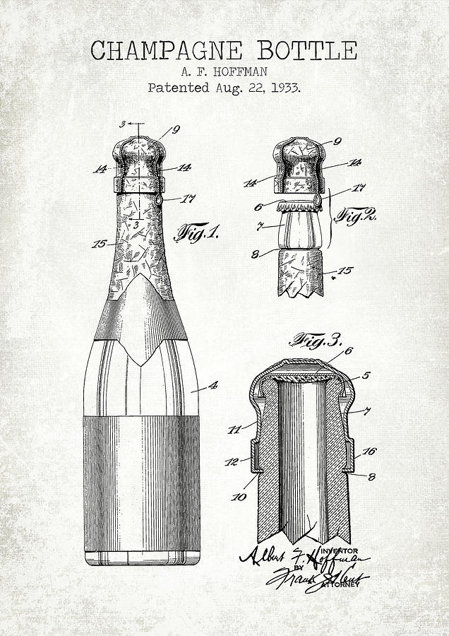 Download Champagne Bottle Line Drawing PNG
