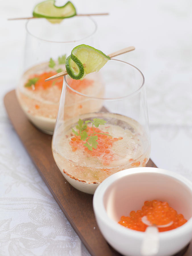 Champagne Jelly With Trout Caviar Photograph by Eising Studio