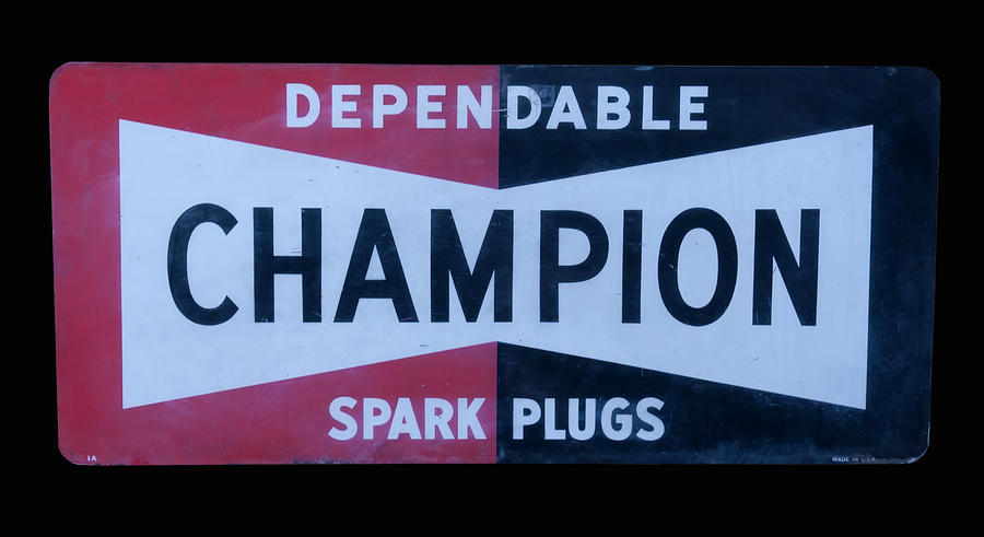 Champion Spark plugs sign Photograph by Flees Photos