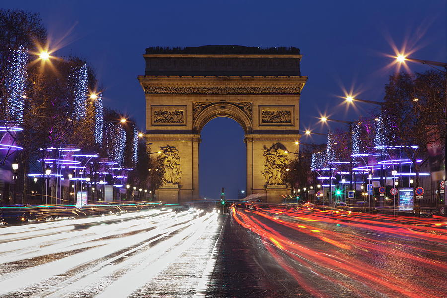 Champs Elysees And Arc De Triomphe At Photograph by Markus Lange