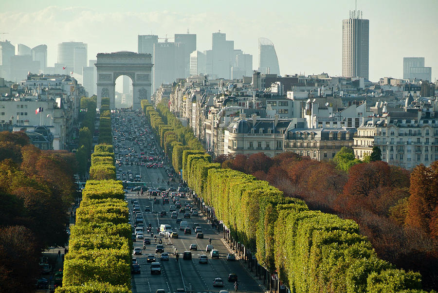 Paris Photograph - Champs Elysées Seen Of Top by Jean Marc Romain