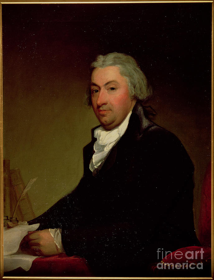 Portrait Painting - Chancellor Robert Livingston, C.1794 by Gilbert Stuart