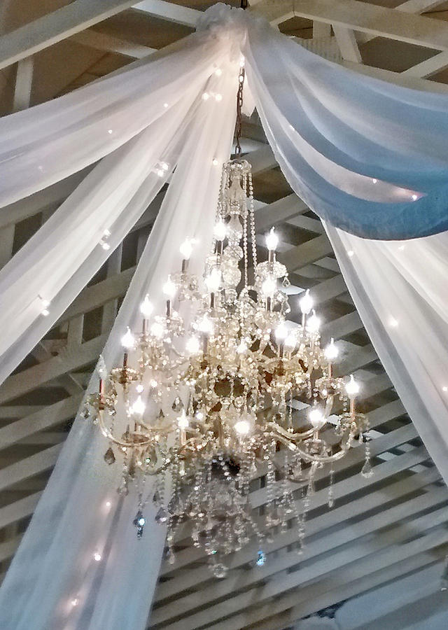 Chandelier at Wedding Venue Photograph by Marian Bell