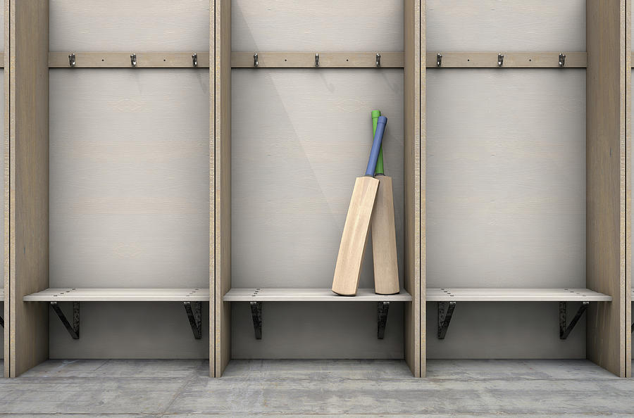 Cricket Digital Art - Change Room Cubicles Hangers And Bench by Allan Swart Cricket Digital Art - Change Room Cubicles Hangers And Bench by Allan Swart