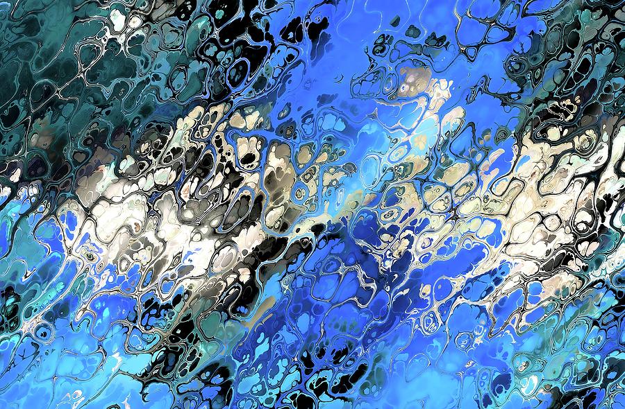 Chaos Abstraction Blue Digital Art by Don Northup