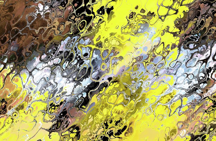 Chaos Abstraction Deep Yellow Digital Art by Don Northup