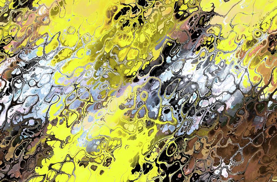 Chaos Abstraction Flip Deep Yellow Digital Art by Don Northup