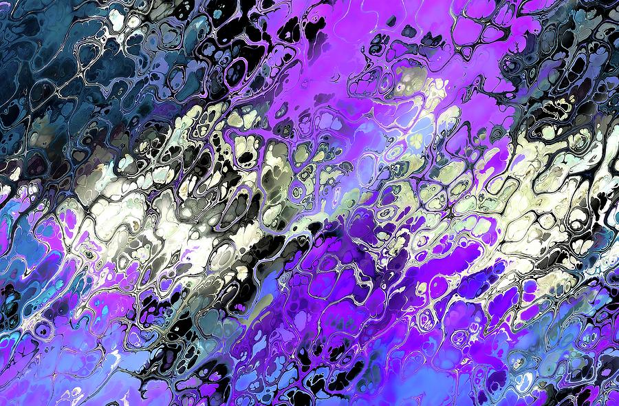 Chaos Abstraction Purple Digital Art by Don Northup