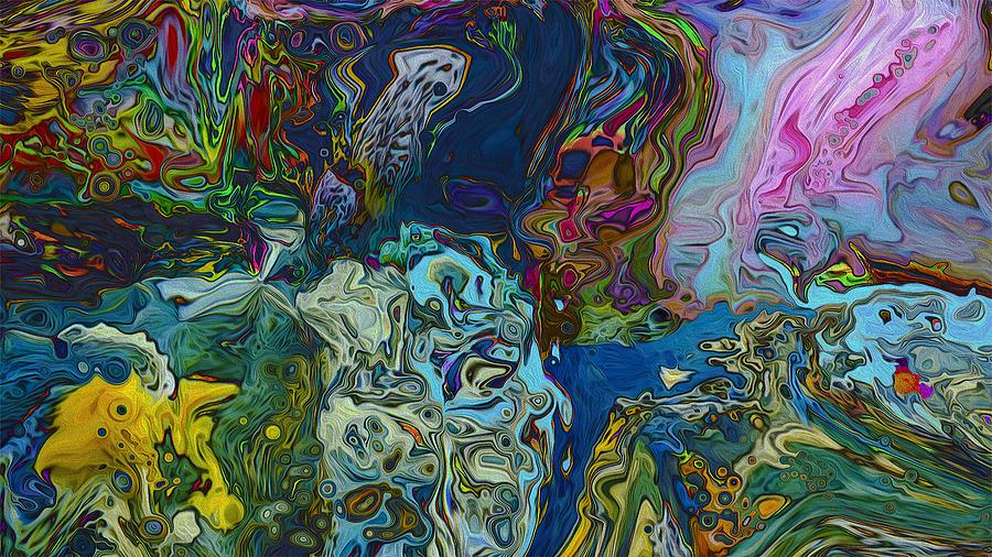 Abstract Digital Art - Chaos in the World of Colors by Dan Mintici