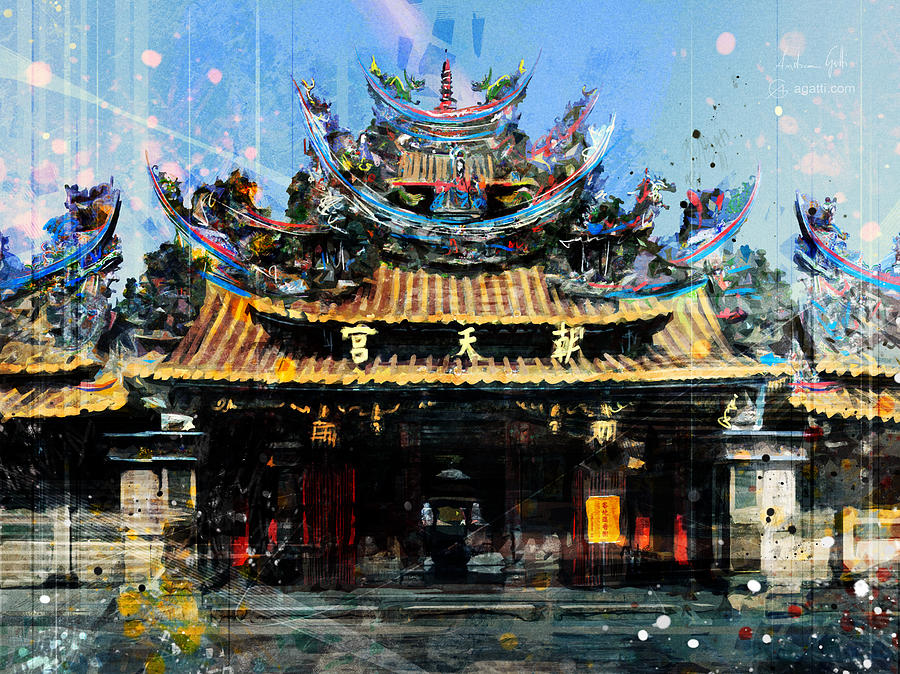 Chaotian Temple Digital Art by Andrea Gatti