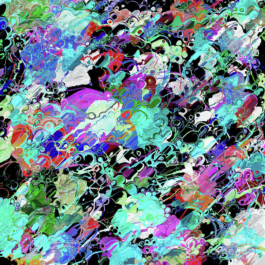 Chaotic Colors of Paint 2 Digital Art by Phil Perkins