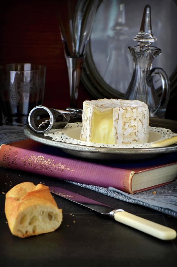 Chaource Cheese And Baguette Photograph by Jamie Watson