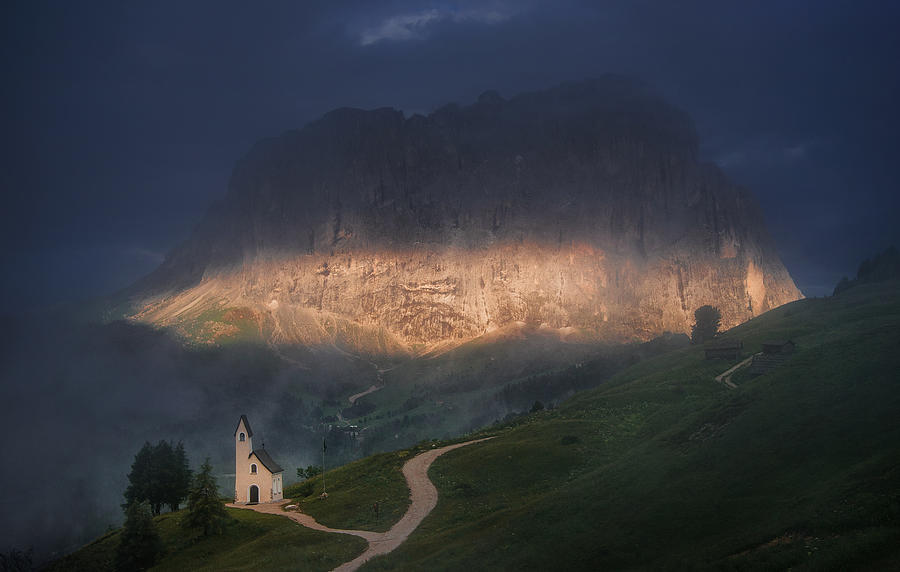 Chapel In The Dolomites Photograph by Ales Krivec