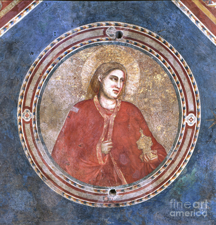 Chapel Of The Magadalene: st. Mary Magdalene, 1307-08 Painting by Giotto