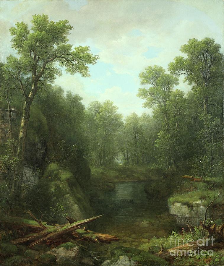 Chapel Pond Brook, Keene Flats, Adirondack Mountains, New York, 1871 Painting by Asher Brown Durand