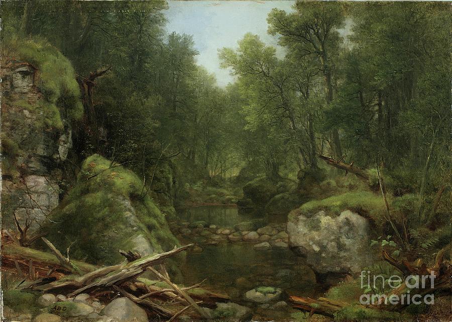 Chapel Pond Brook, Keene Flats, Adirondack Mountains, N.y., 1870 Painting by Asher Brown Durand