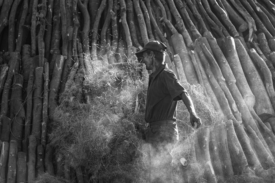 Charcoal Photograph - Charcoal Producer by Bruno Lavi