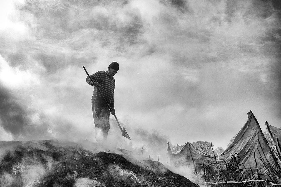 Charcoal Photograph - Charcoal Worker by Yildirim Gencoglu