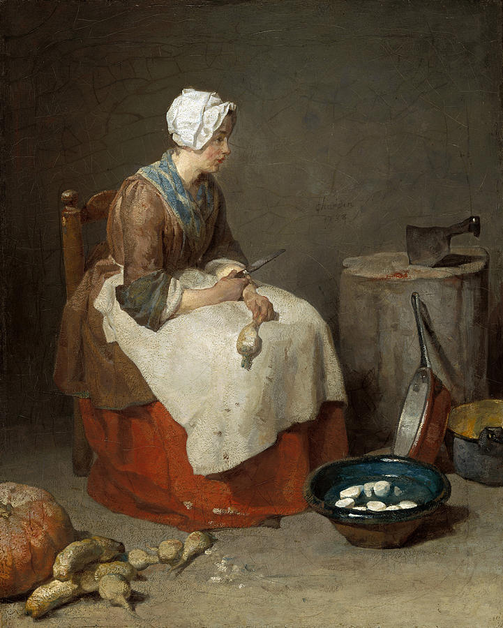 The Kitchen Maid Painting by Jean-Baptiste-Simeon Chardin