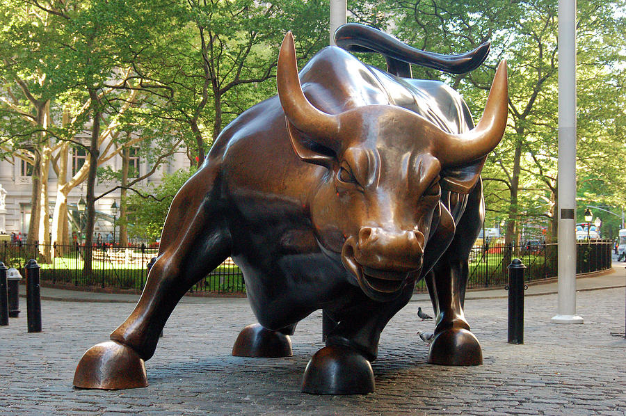 Charging Bull of Wall Street Photograph by James Kirkikis