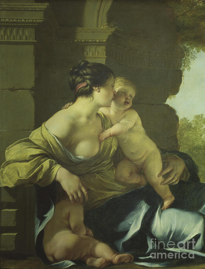 Charity Painting - Charity, 1637 by Jacques Blanchard Charity Painting - Charity, 1637 by Jacques Blanchard