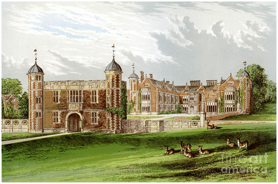 Architecture Drawing - Charlecote Park, Warwickshire, Home by Print Collector