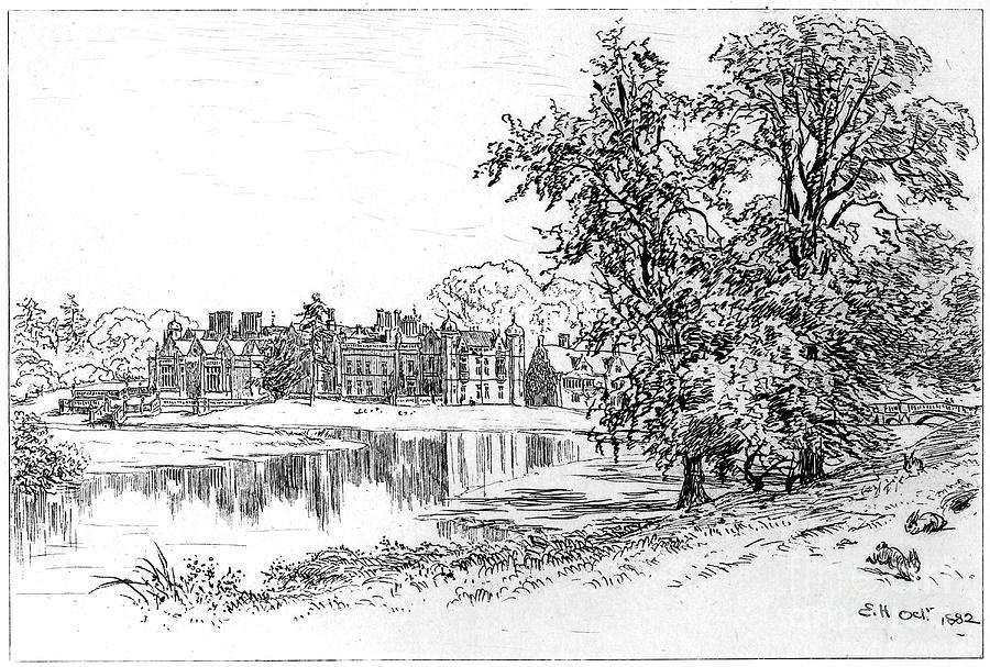 Charlecote Park, Warwickshire Drawing by Print Collector