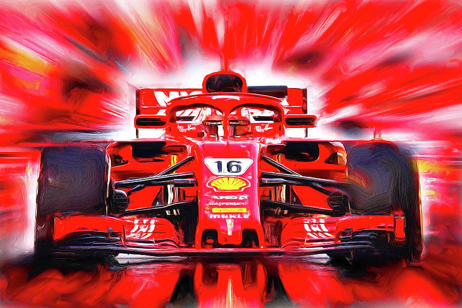 Ferrari Digital Art - Charles #16 and Italian Power by Jean-Louis Glineur alias DeVerviers