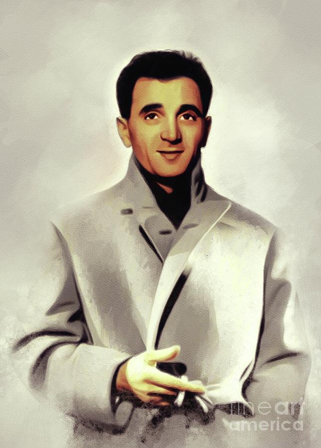 Music Painting - Charles Aznavour, Legend by Esoterica Art Agency