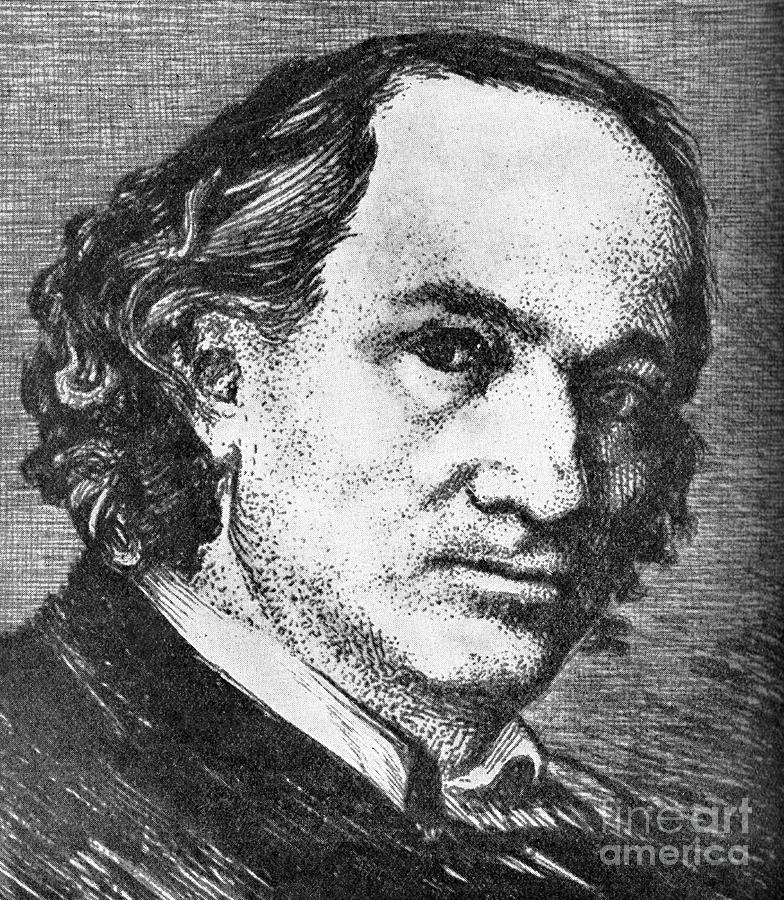 Charles Baudelaire Portrait French Poet Drawing By French School Fine