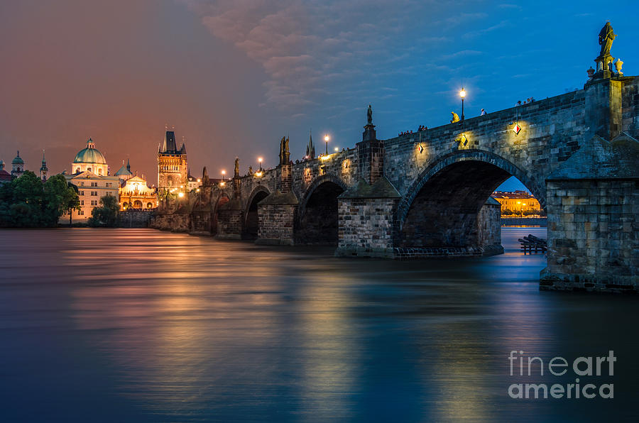 Charles Bridge In Prague, Czech Photograph by César Asensio