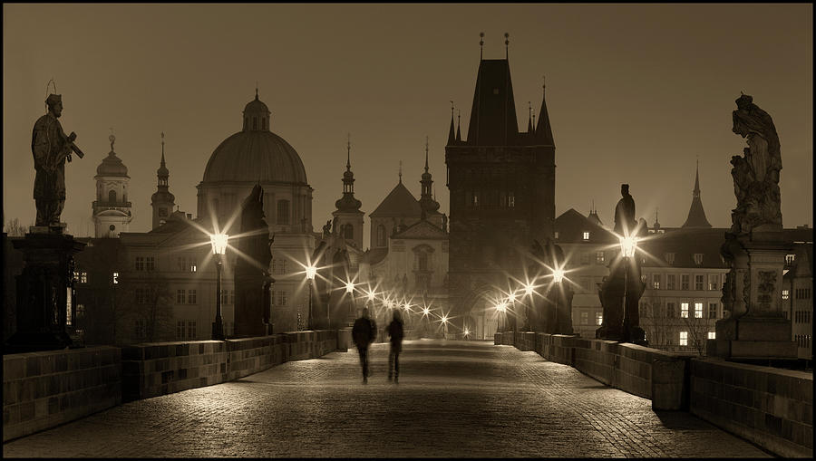 Charles Bridge In Prague Digital Art by Massimo Ripani