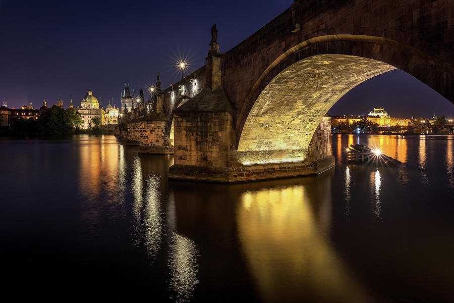 Prague Photograph - Charles Bridge refliction by Andrei Dima Prague Photograph - Charles Bridge refliction by Andrei Dima