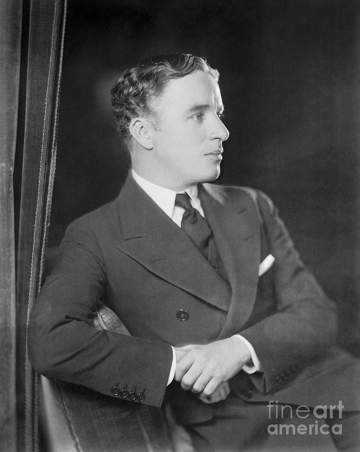 Charles Chaplin In Thoughtful Pose Photograph by Bettmann
