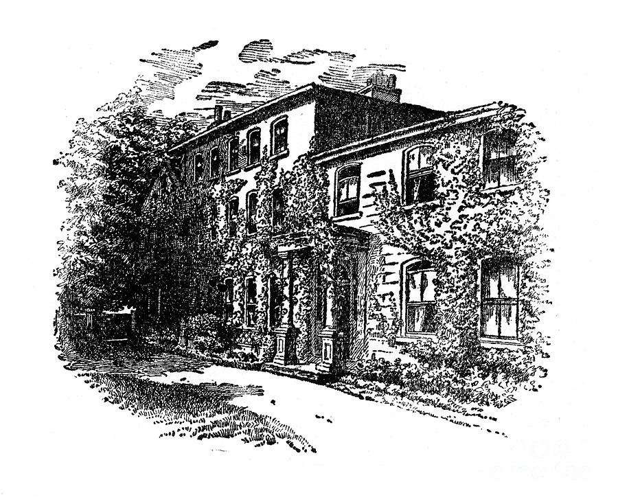 Charles Darwins House In Downe, Kent Drawing by Print Collector