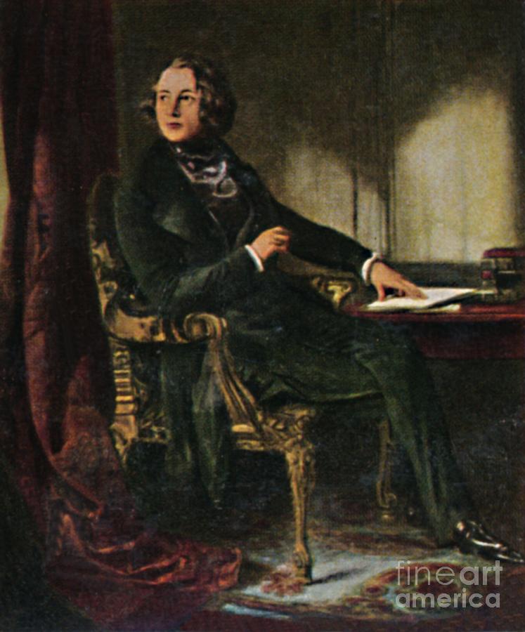 Daniel Maclise Drawing - Charles Dickens 1812-1870 - Gemalde Von by Print Collector