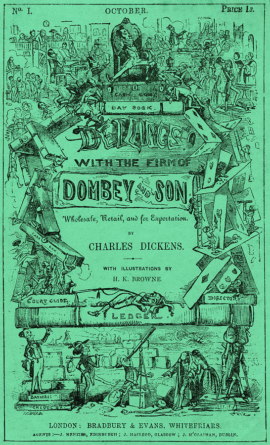 Charles Dickens  Dombey And Son Drawing by Hablot Knight Browne
