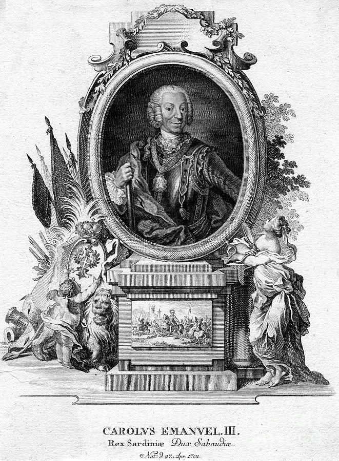 Charles Emmanuel IIi Of Sardinia, Duke Drawing by Print Collector