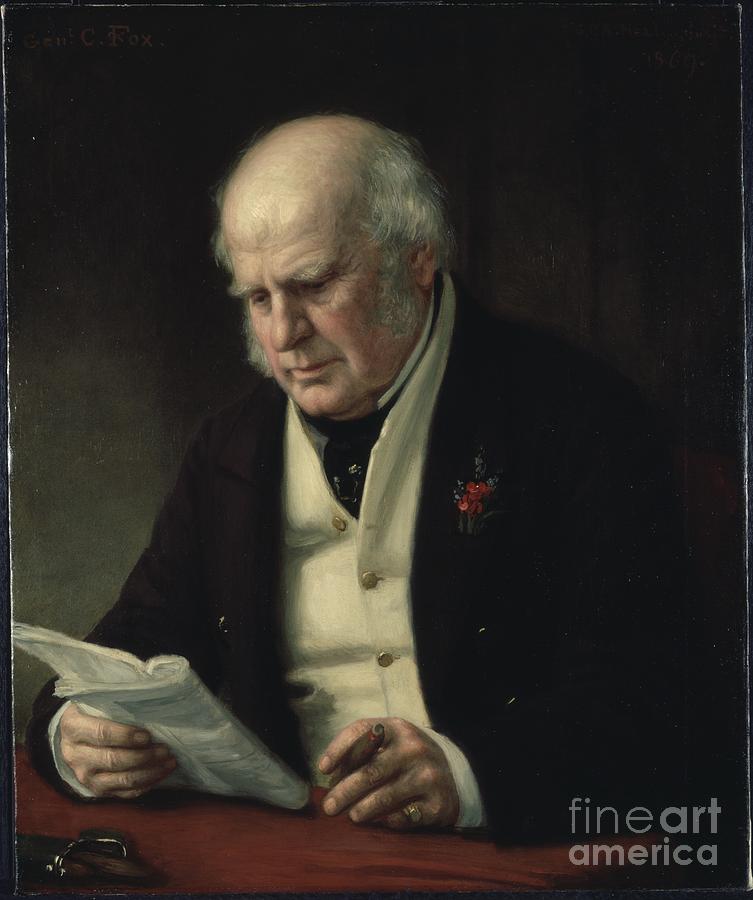 Charles Fox, 1869 Painting by George Peter Alexander Healy