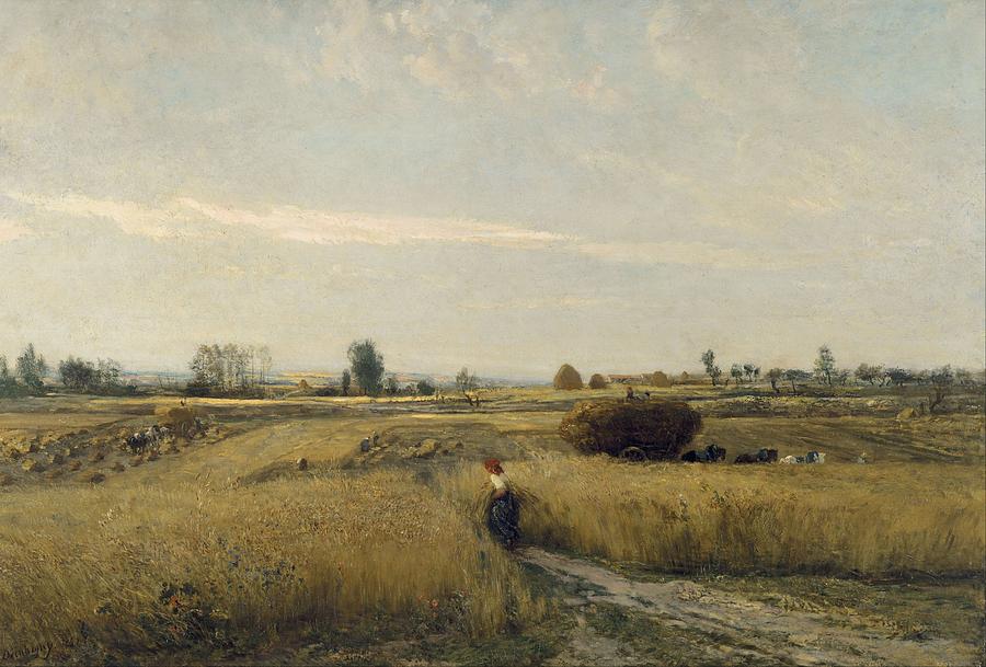 Charles Francois Daubigny The Harvest Digital Remastered Painting by ...