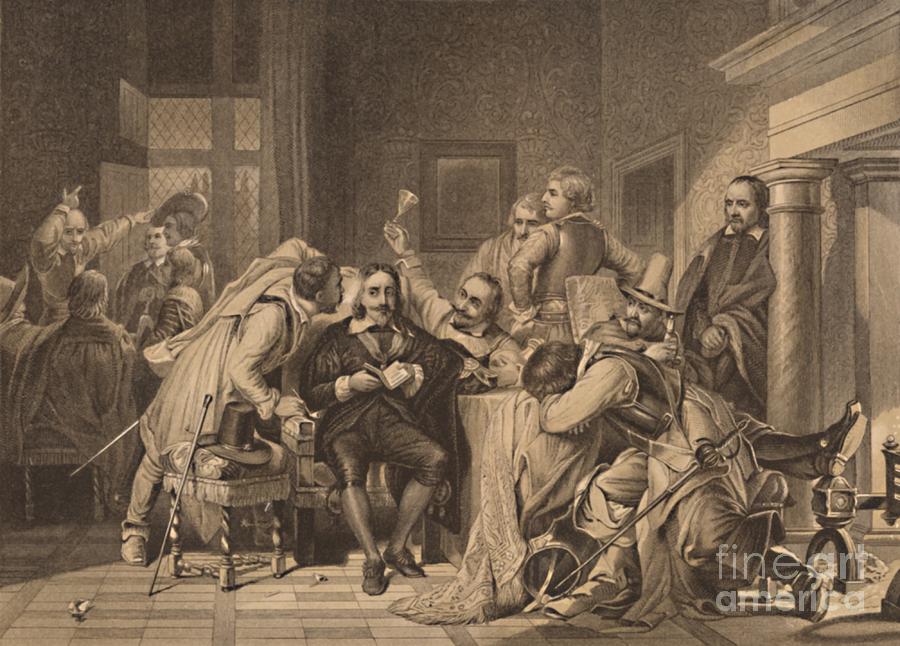 Charles I In The Guard-room 1886 Drawing by Print Collector
