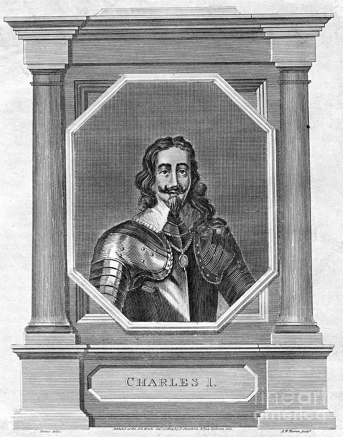 Charles I Of England.artist Aw Warren Drawing by Print Collector - Fine ...
