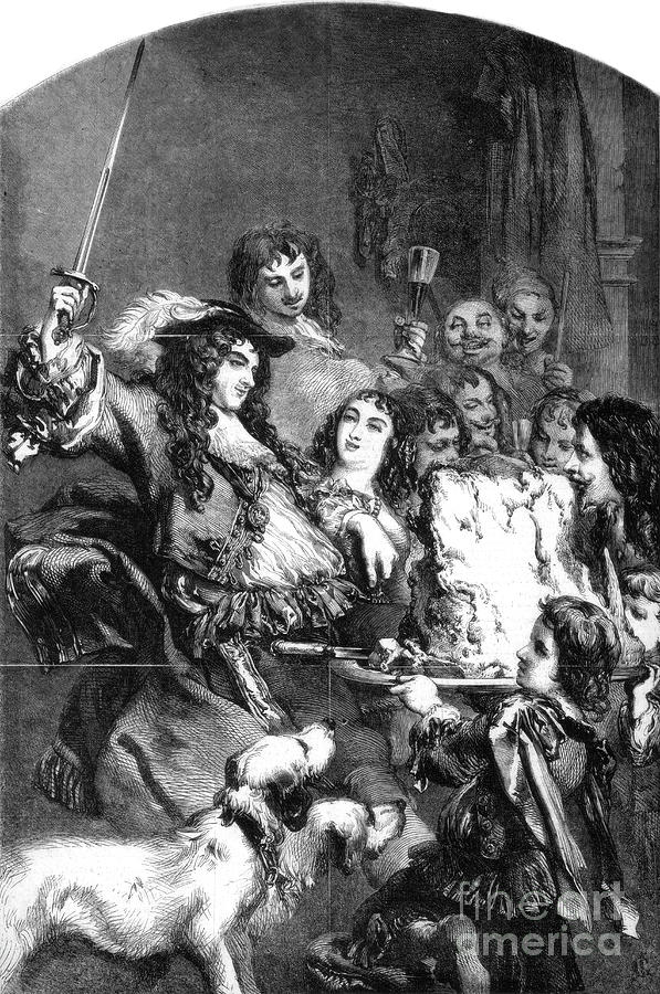Charles II Knighting A Loin Of Beef Drawing by Print Collector