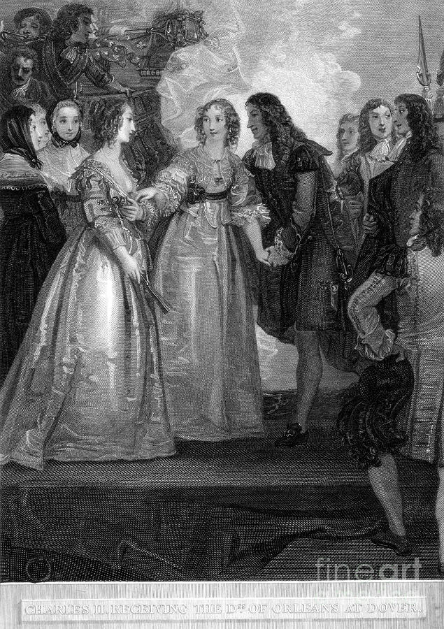 Charles II Receiving The Duchess Drawing by Print Collector