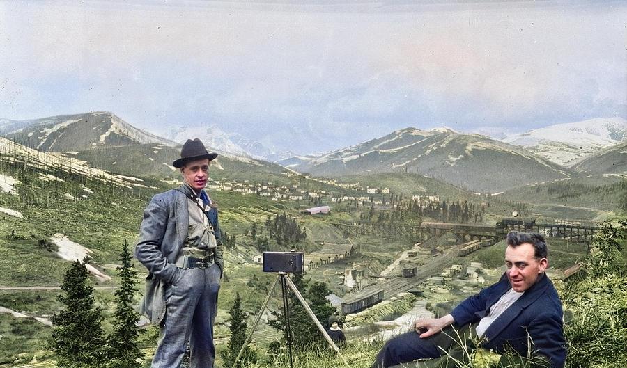 Charles Lee  Left And Camera Set-up Over Mountain Park, Alberta Colorized By Ahmet Asar Painting