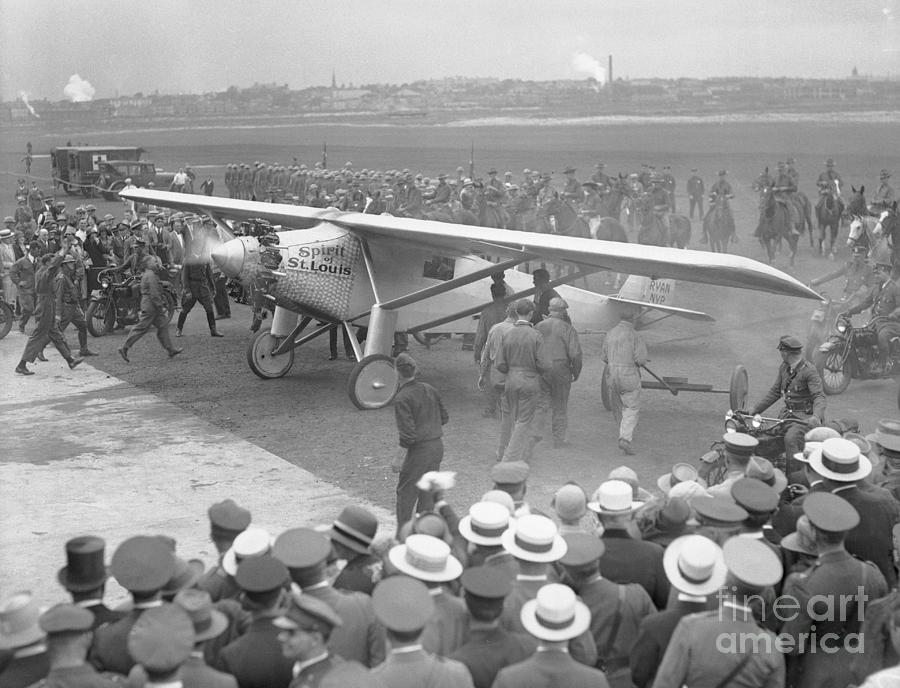 Charles Lindberg Landing In Boston Photograph by Bettmann