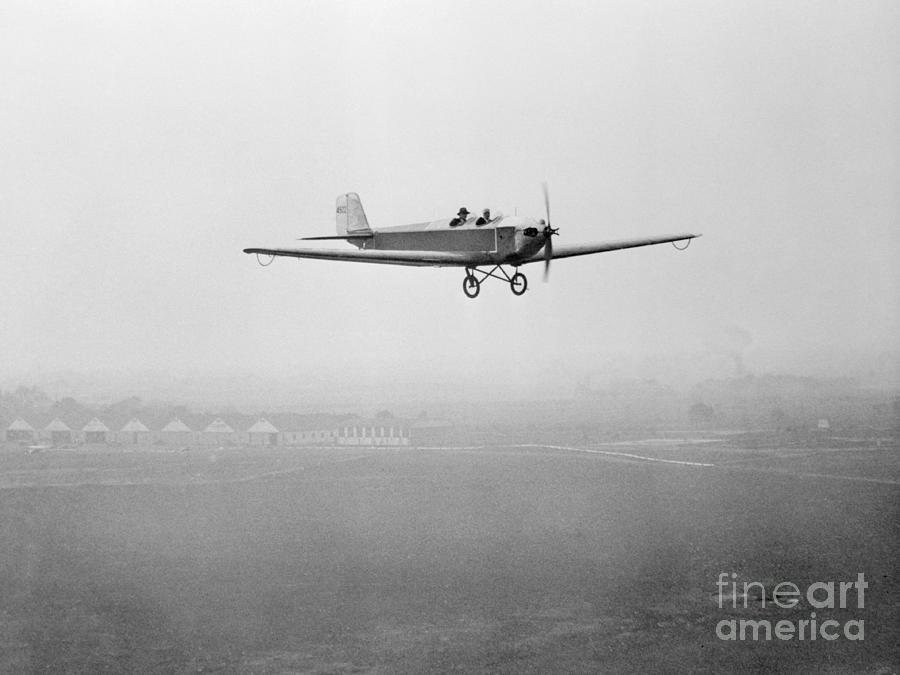 Charles Lindbergh Flying Klemm Airplane Photograph by Bettmann