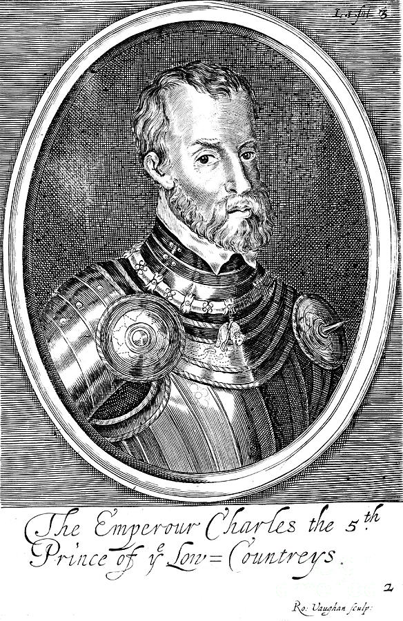 Charles V, King Of Spain And Holy Roman Drawing by Print Collector